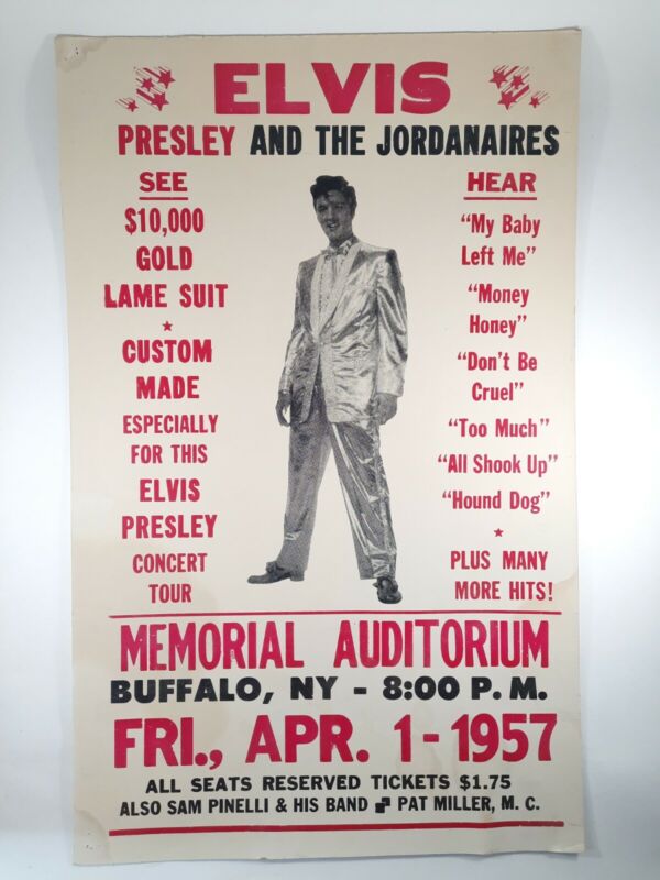 Elvis Presley & the Jordanaires Buffalo NY April 1957 Gold Lame Suit Concert