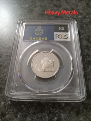 2005-S KANSAS Silver Proof Quarter PR70 PCGS FLAG LABEL EXCELLENT LOW PRICE!!