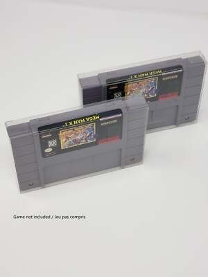 BOX PROTECTOR FOR SUPER NINTENDO SNES CARTDRIGE GAME CLEAR SLEEVE CASE