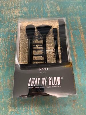 NYX Away We Glow Brush Set  + Makeup bag
