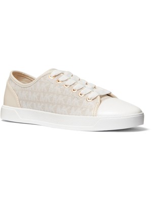 

Женские кроссовки MICHAEL KORS Beige Logo Comfort Mk City Cap Toe на шнуровке, Бежевый, 43R0MKFSAY