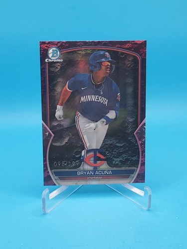 Bryan Acuna 2022年直書き直筆サインカード　75枚限定 Bryan Acuna 2023 Bowman Draft #BDC-39 Purple Lunar Crater 98