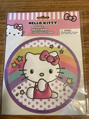 Hello Kitty Reusable 3D sticker (16.5 x 6.5 ) SHIPS TODAY!!