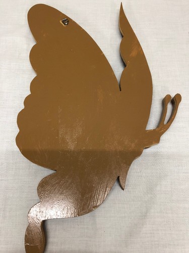 Intrasia butterfly Wood Wall Hanging 11”w x 17”h