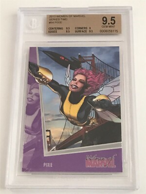 2009 Rittenhouse WOMEN OF MARVEL Series 2 Two X-Men PIXIE Greg Land Art BGS 9.5