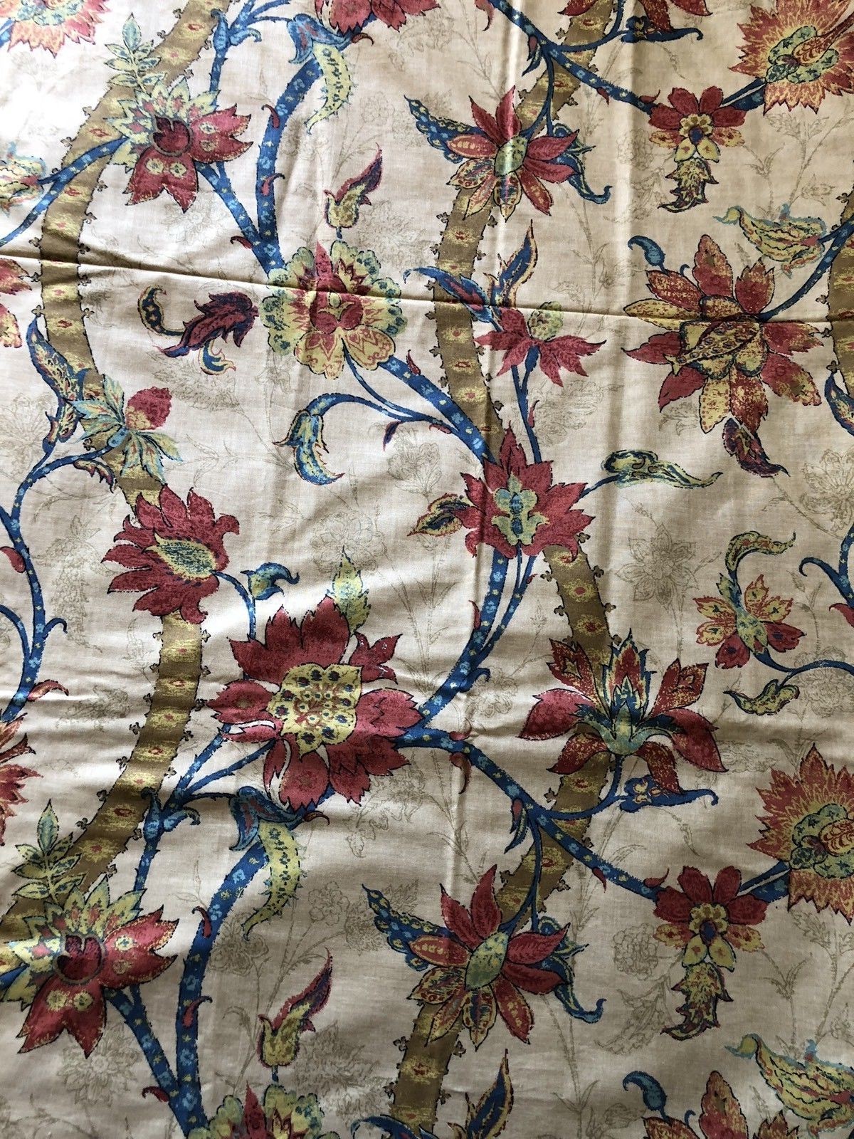 Vintage BLOOMCRAFT Screen Print Upholstery 98