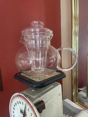 Primula Clear Glass Teapot w/ Infuser & Lid Vintage 40 Oz Gift