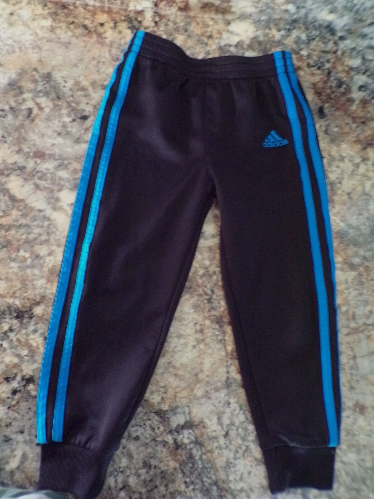 Boys 4T Adidas Black & Blue Jogger Track Lounge Athletic Swe