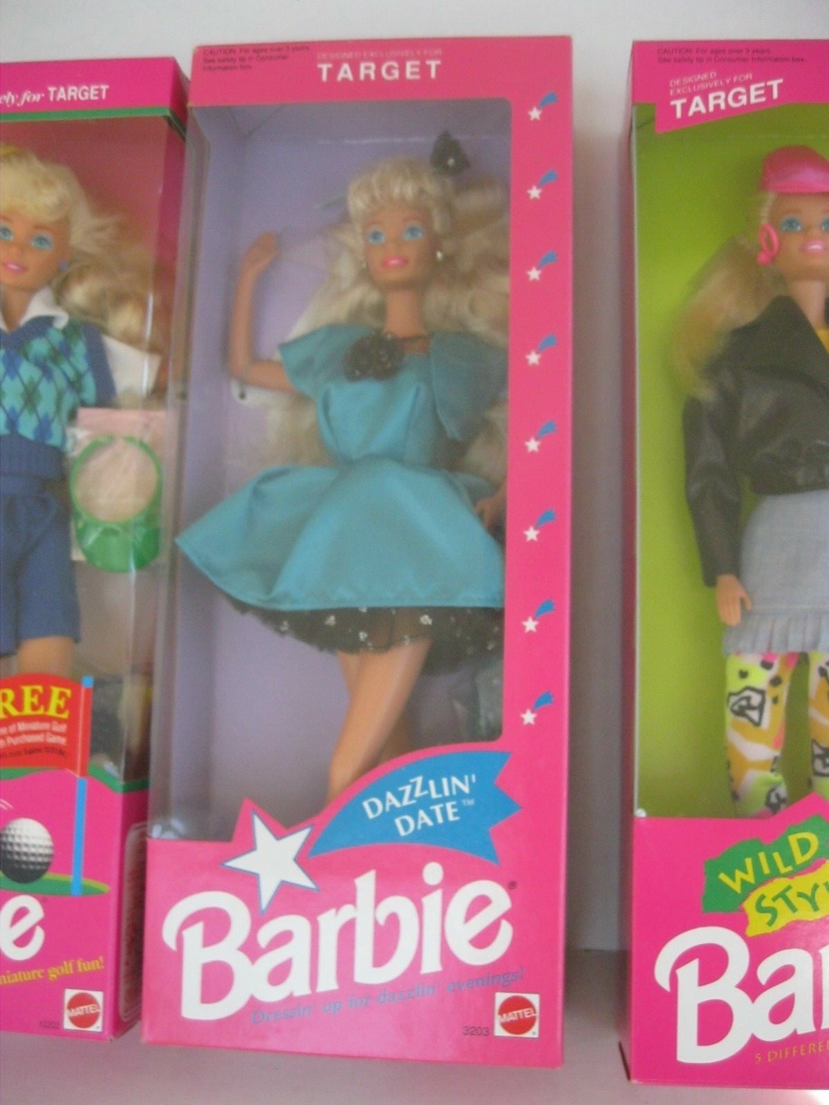 Barbie Golf Date-Gold & Lace-Wild Style-Dazzlin Date-1990's Target Exclusives