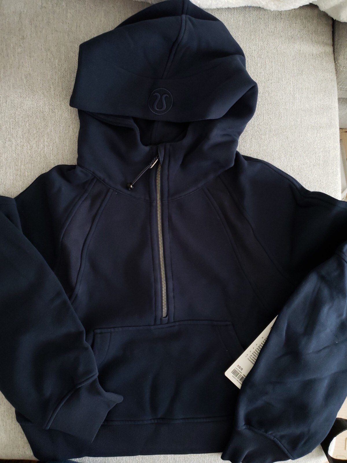 ルルレモン　Scuba オーバーサイズ ハーフジップフーディ XS/S ネイビー LW3DM4S_047870_1?size=400,400
