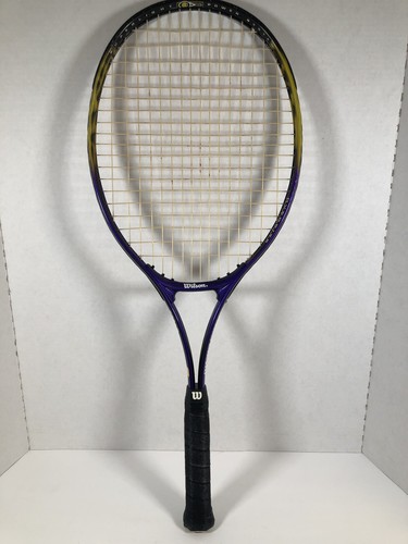 Wilson Grand Slam 110 Tennis Racquet Oversize Frame Purple Black & Yellow