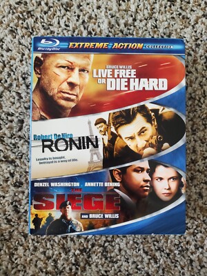Extreme Action 3-Pack (Live Free or Die Hard / Ronin / The Siege) (Blu-ray) NEW