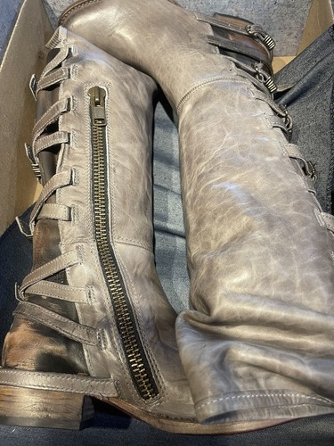 Pre-owned Freebird By Steven Waterford Boot Sz 6 Msrp$395 Stone Retired In Gray
