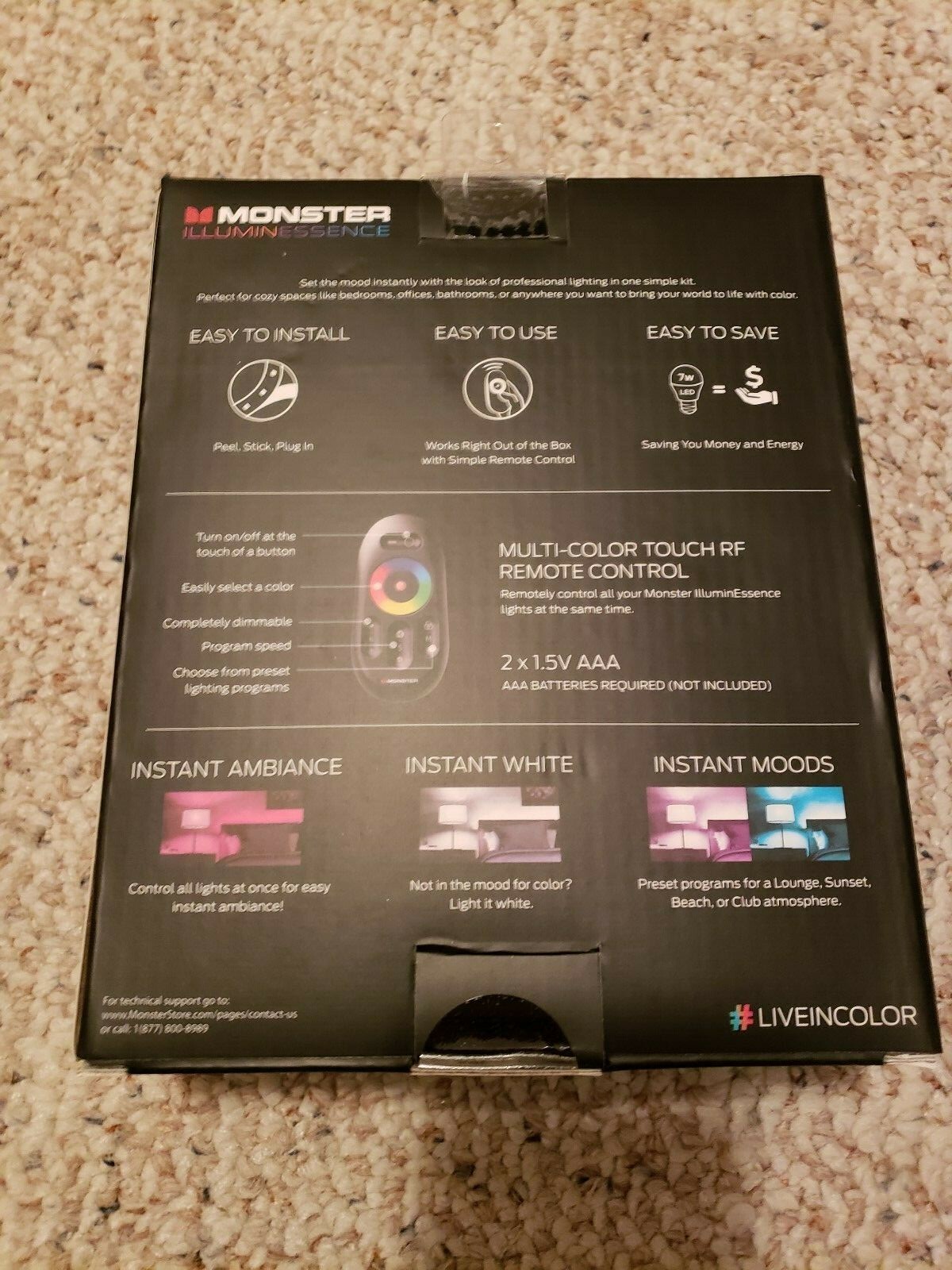 Remote light bulb+ light strip Illuminessence by Monster - mood lighting