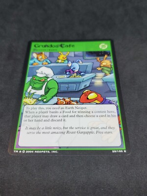 Grundos Cafe 29/100 Rare Neopets Return Of Dr Sloth Trading Card TCG NM