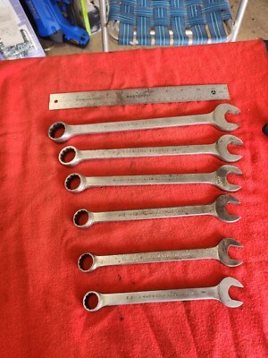 Vintage 6pc PLOMB (Plvmb, Plumb) Combination Wrench Set 5/8''- 15/16