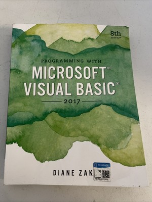 Programming with Microsoft Visual Basic 2017 - Paperback, by Zak Diane 