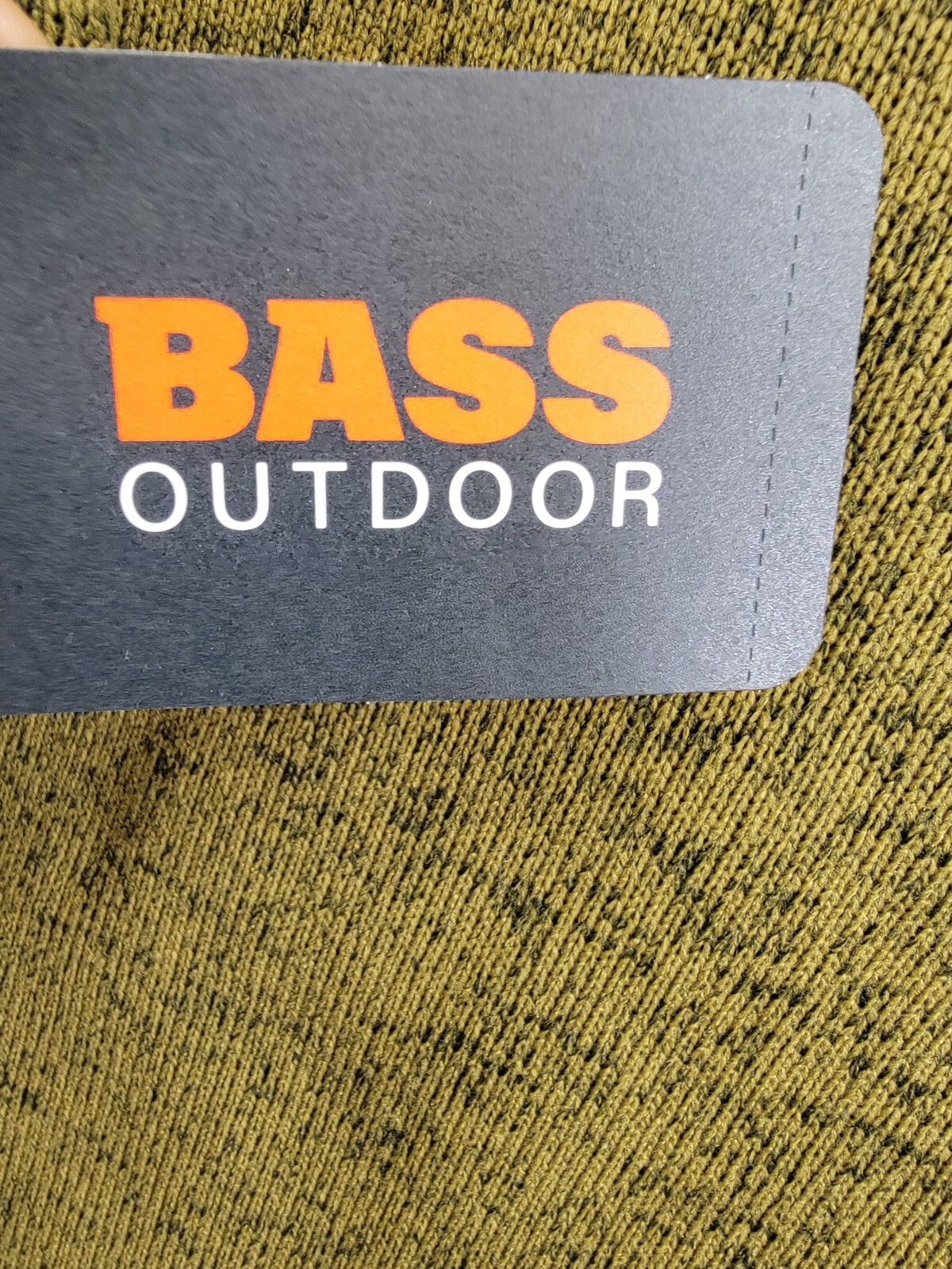 Bass Outdoor Regular-Fit Mixed-Media 1/4-Snap Hoodie Men's M Fir Green L/S - Picture 16 of 17