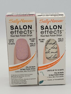  Sally Hansen Salon Effects Nail Polish Strips LOVE LETTER   BLING IT ON