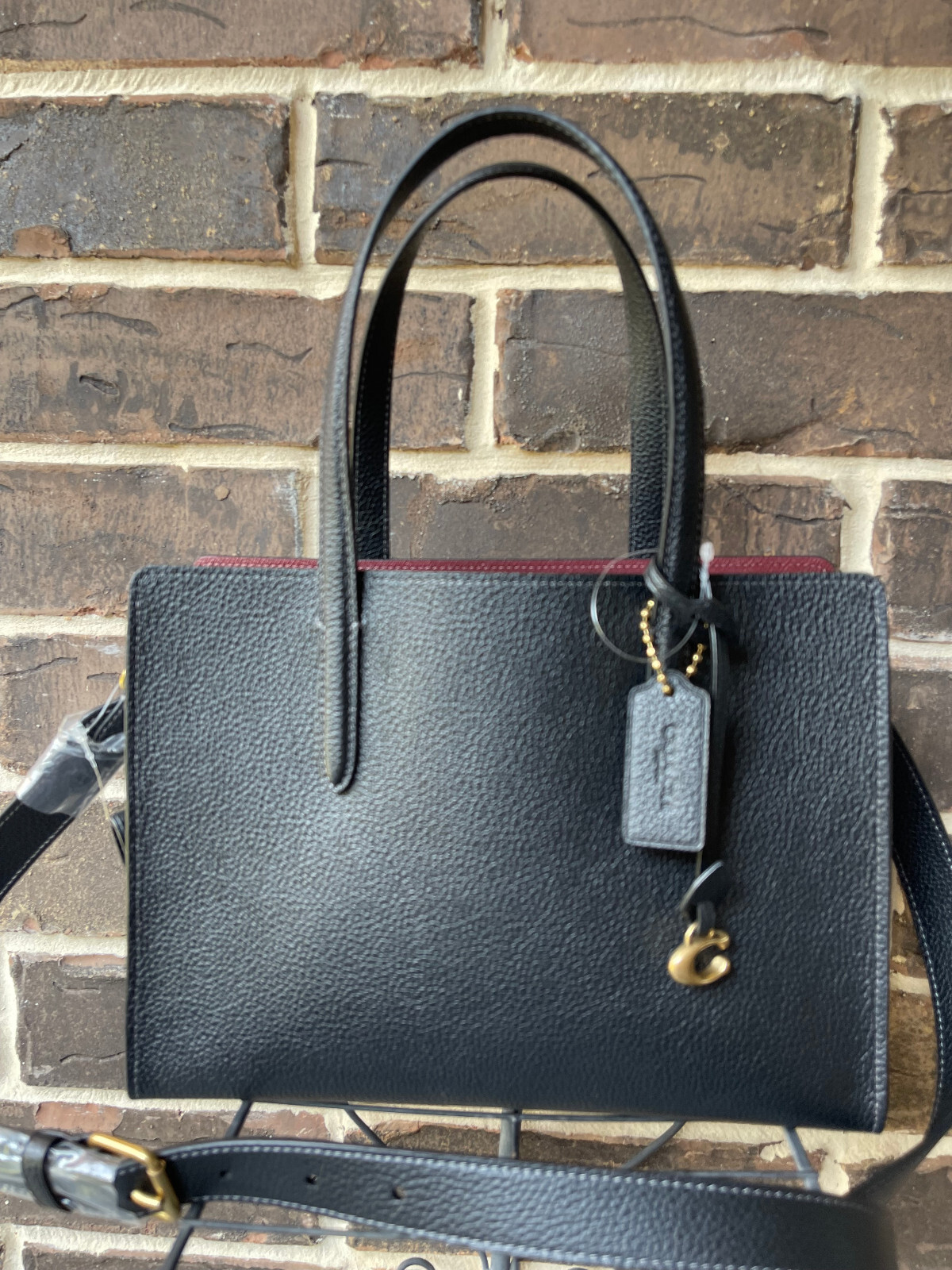 NWT $350 COACH Carter Carryall 28 CJ806 Tote Leather Black