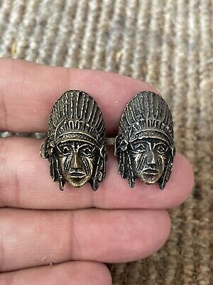 Vintage Motorcycle Parts Indian Chief Indian Head License Plate Fasteners Studs