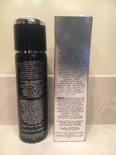 HALSTON LIMITED Exhilarating Cool Spray Talc 2.75 OZ NIB