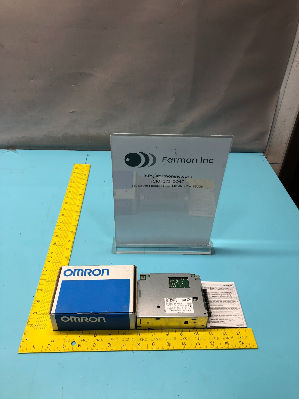 Omron S82J-6224 Power Supply, 200-240VAC, 24VDC, 1.1A, 153321