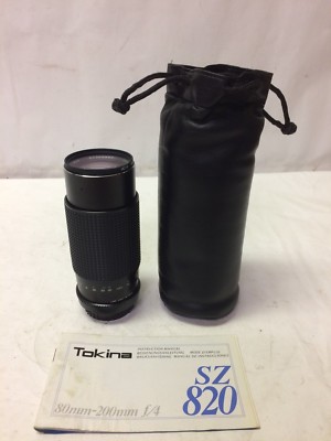 Objectif Tokina SZ-X820 80-200mm F/4.5 – Monture Pentax KA, Manuel, Fabriqué Au Japon