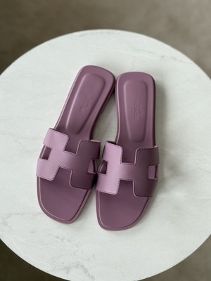 NEW HERMES Oran Sandals Lilac 38
