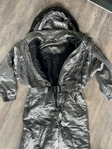 Skioverall Skianzug von Crystal In Silber