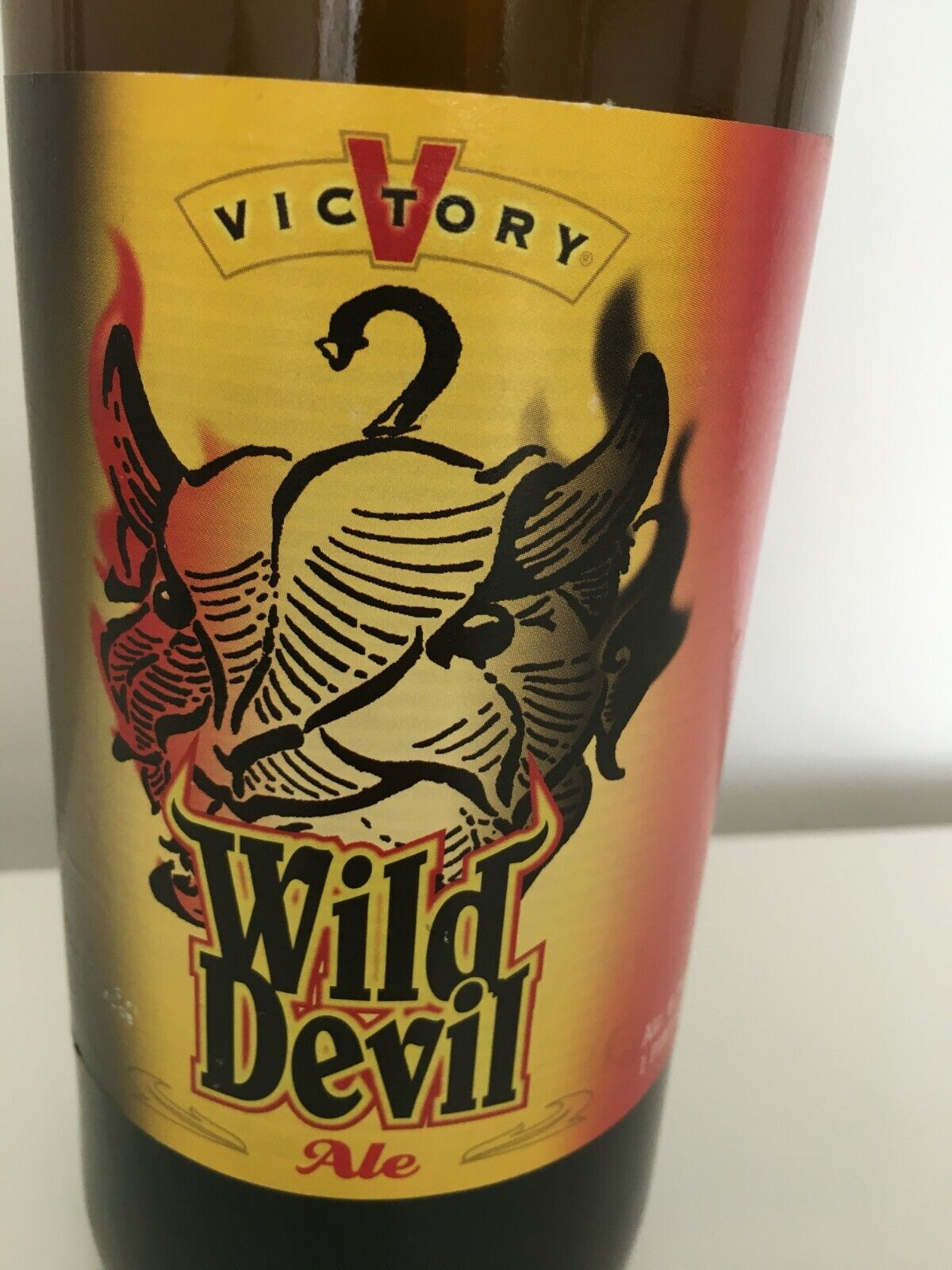 Victory Wild Devil Ale Downington PA empty pint bottle