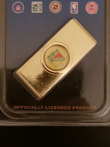 NEW YORK RANGERS MONEY CLIP BY TAG EXPRESS 24KT GOLD PLATED SEALED