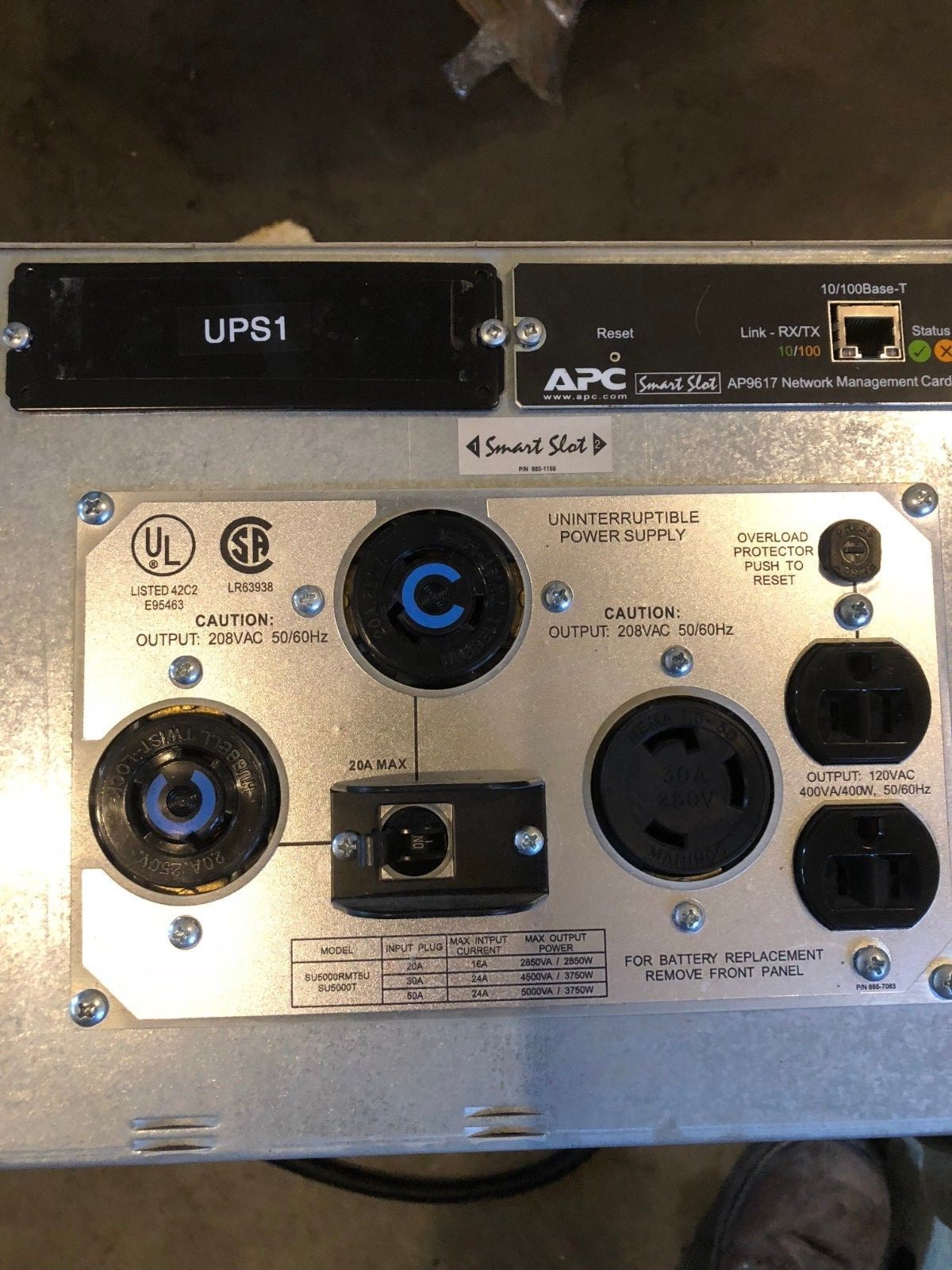 APC Smart UPS SU5000R5TBX120 5000VA With Battery