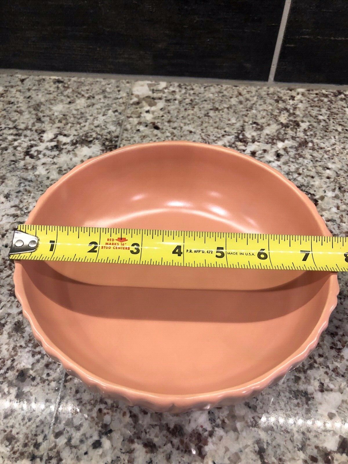 Franciscan Coronado Matte Coral Pink Vegetable Bowl 7 1/2”