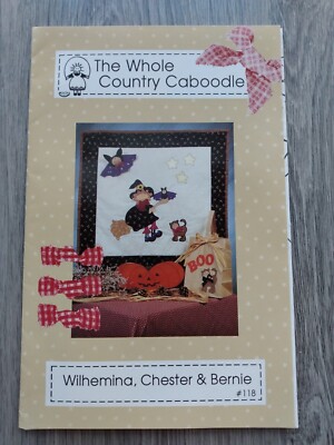 Vintage 90s Halloween Sewing Pattern - Witch Quilt, Bat Jewelry Pin, Treat Bag