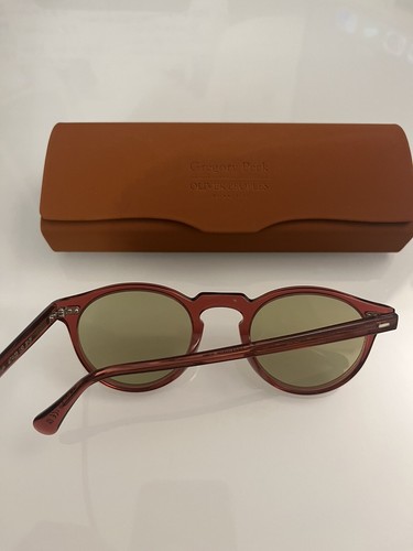 Pre-owned Oliver Peoples Gregory Peck 47mm Sun Limitededition Rust/green Photocro Msrp$487