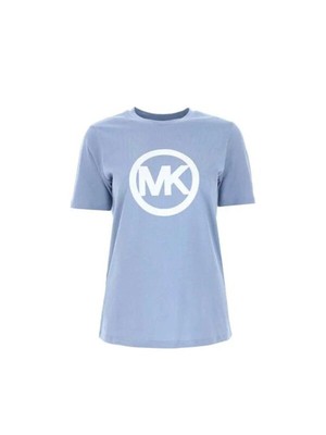 

MICHAEL MICHAEL KORS Женская синяя футболка с круглым вырезом и короткими рукавами с логотипом Plus, Синий