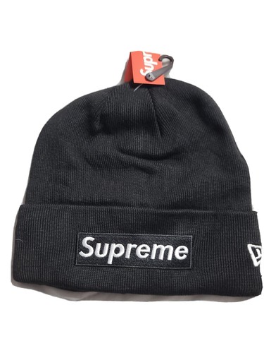 Supreme x New Era Box Logo Beanie Black on Black Original One Size
