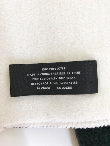 POLO RALPH LAUREN JEANS COMPANY Fleece Scarf Red Blue & Cream With Fringe