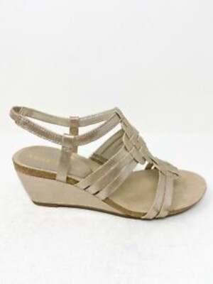 

Женские сандалии без шнуровки на танкетке Tilly с квадратным носком ANNE KLEIN коричневого цвета 6,5 м, Коричневый, AK193014