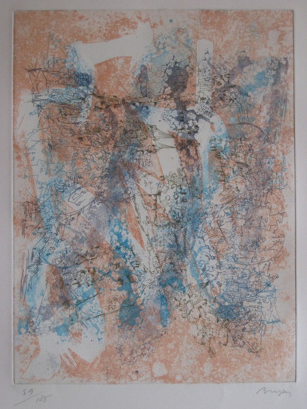 Bryen Camille Gravure 1974 SignÉE Au Crayon Num/125 Handsigned Numb/125 Etching