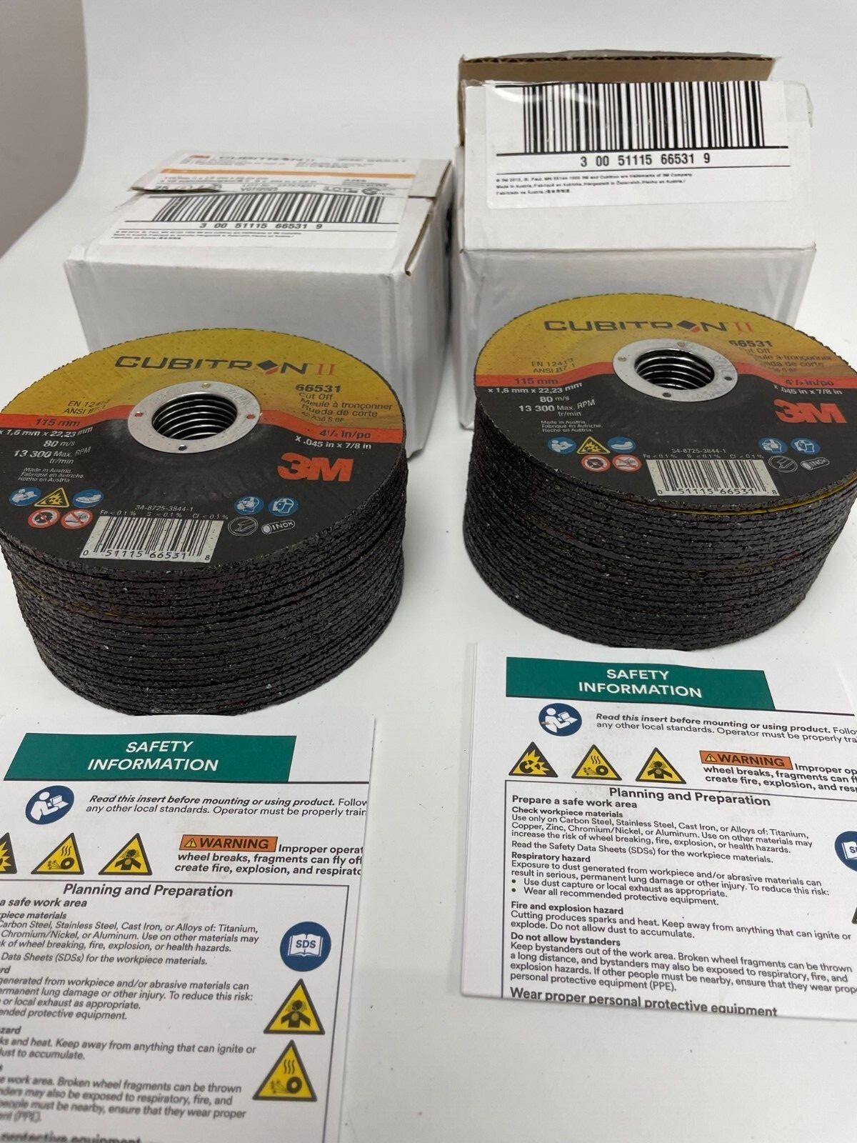 ✔3M Cubitron&trade; II Cut-Off Wheel 66531, T27/T42 4.5in x .045in x 7/8in (50 Pieces)