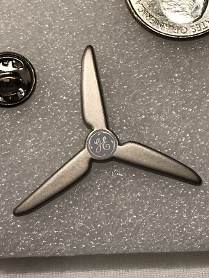 General Electric GE Wind Power Turbine Fan Blades Lapel Pin Free Ship In USA
