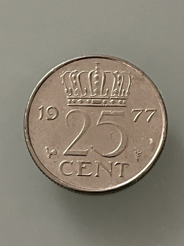 1977 Nederland  / Netherlands / Pays-Bas - 25 Cents - Juliana - Coin