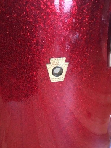 1965 Ludwig 16” Red Sparkle Floor Tom