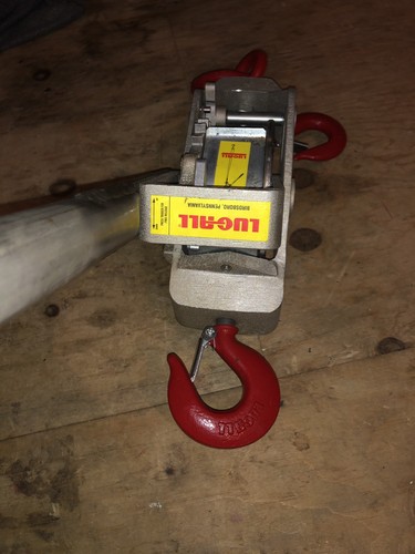 Lug-All 3000-30Medium Frame Cable Ratchet Winch Pulley Hoist, 1.5ton Capacity, /