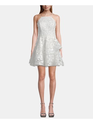 

Белое женское коктейльное платье без рукавов BETSY - ADAM, короткое, расклешенное, размер, Белый