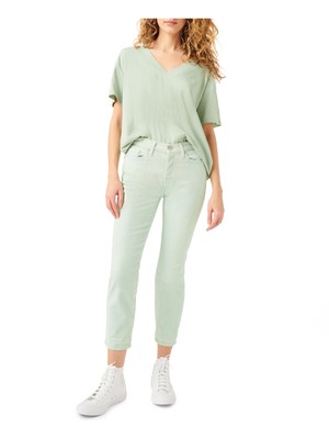 7 FOR ALL MANKIND Женские зеленые эластичные джинсы скинни на молнии с карманами 28