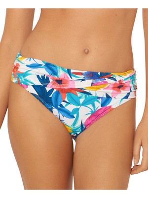 Женский эластичный купальник-бикини с тропическим принтом BLEU Womens Blue, низ 4