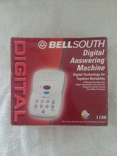 BellSouth Digital Remote Access Answering Machine System Voice Time/Day IN BOX